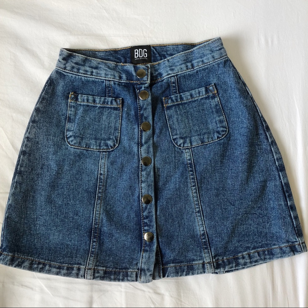 BNWT Urban Outfitters Denim Button Up Skirt